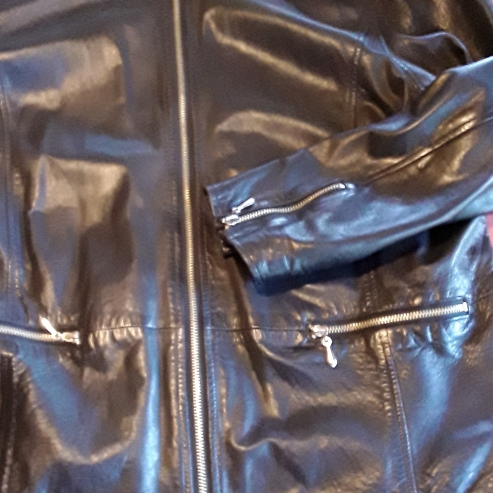 Leather zipperd jacket (Elisabeth by Liz Claiborne